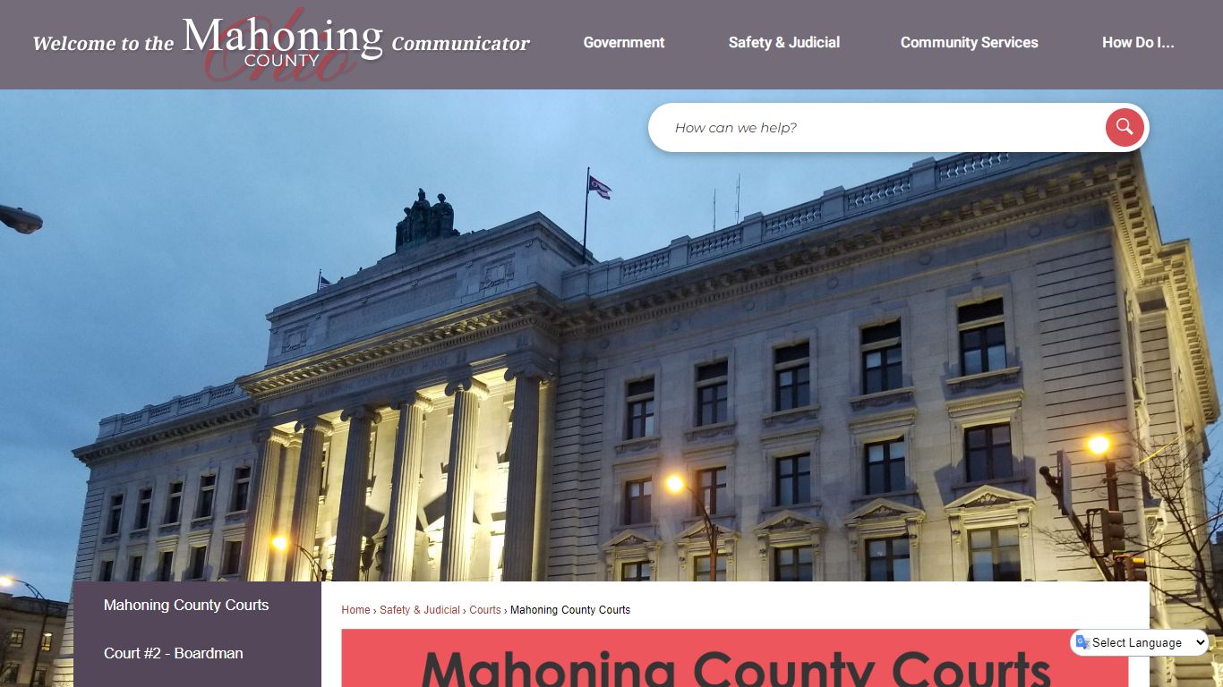 Mahoning County Courts | Mahoning County, OH